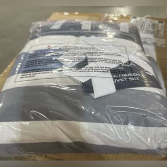 Nautica Bradford Cotton Navy Duvet Cover Set Queen - Picture 6 of 6